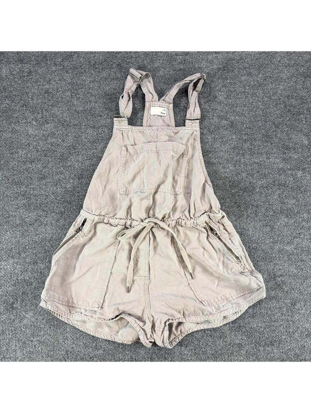 Aritzia Wilfred Free Beige Cotton Overalls Romper‎ Shorts XS - Summer, Festival
